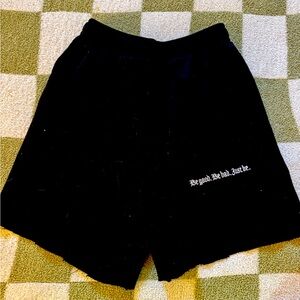 Black sweat shorts